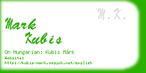 mark kubis business card